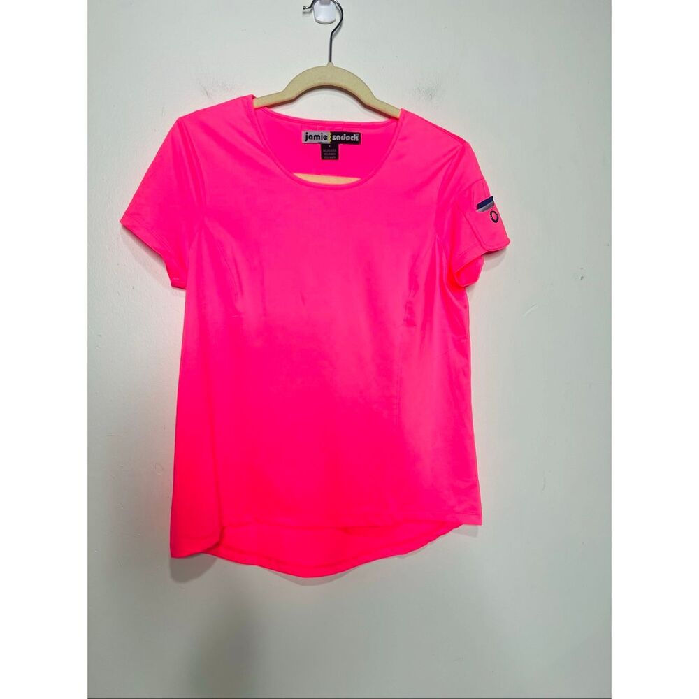 Jamie Sadock Hot Pink Golf Shirt Crew Neck Womens Sz Small